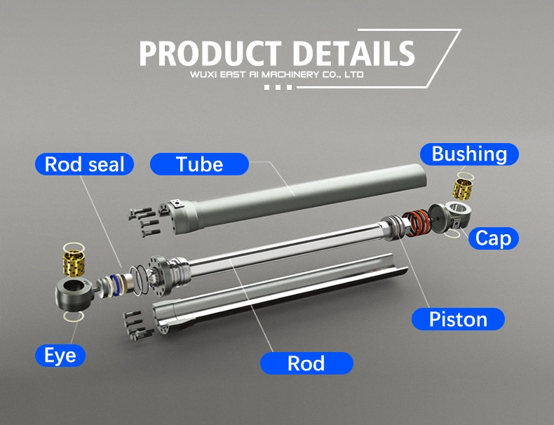 10 Ton 20 Ton Long Piston Mini Double Acting Hydraulic Tie Rod Cylinders for Special Vehicle